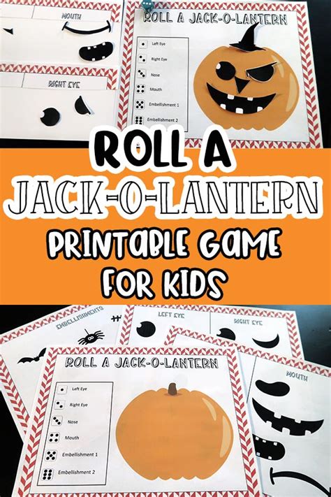 Roll A Jack O Lantern Printable